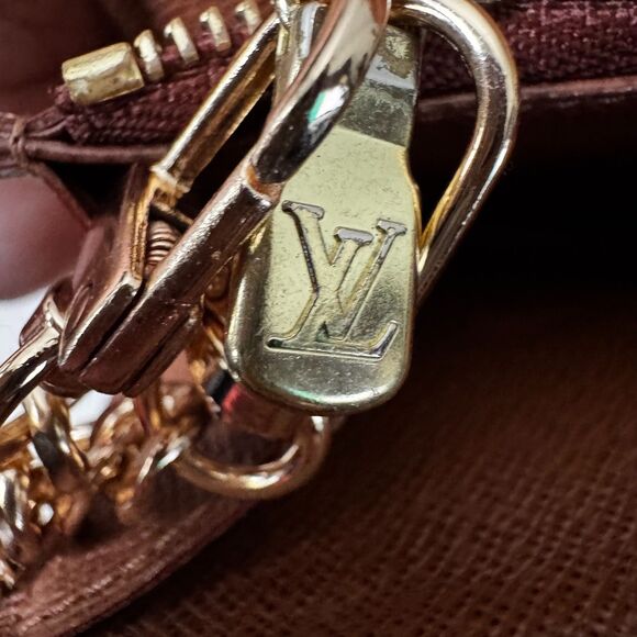 Louis Vuitton Portefeuille Sarah Monogram Long Wallet Brown Authentic with Chain - Picture 7 of 15